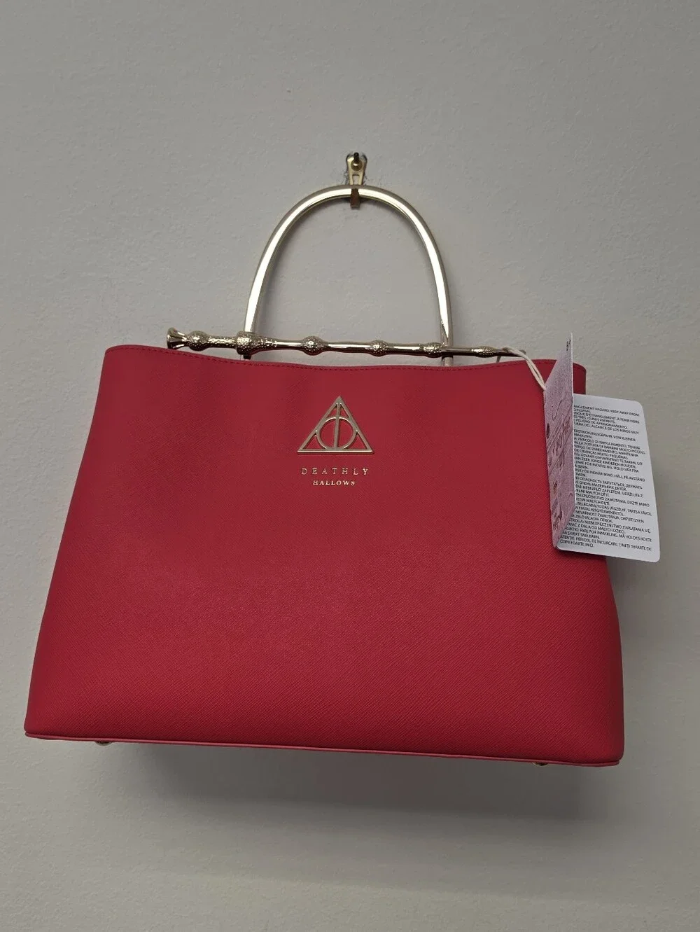 Loungefly Harry Potter Deathly Hallows Elder Wand Magenta Red Handbag
